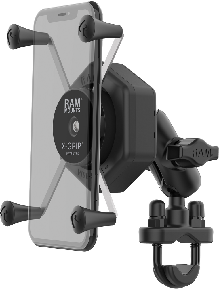 Ram Mounts 71-7072 RAM-B-149Z-A-UN10462 X-GRIP VIBE-SAFE L PHONE MOUNT WITH U-BOLT BASE SHORT