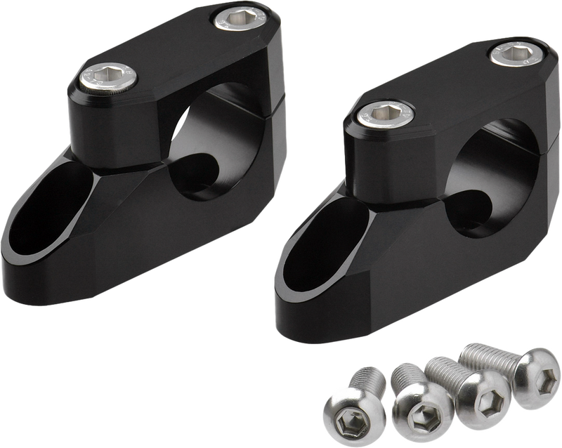 Zeta 634-9744 ZE53-06261 OFFSET HANDLEBAR RISER KIT 20MM 26MM 22.2/28.6MM BLACK