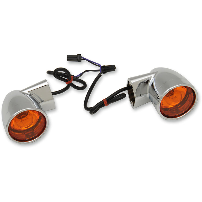 DRAG SPECIALTIES 2020-1378 Bullet-Style Turn Signals Rear Bullet Turn Signal Lights FLT - Chrome