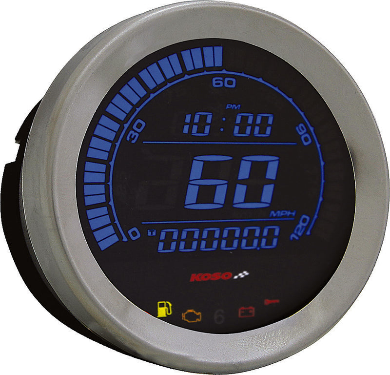Koso North America Digital Gauge Cluster Silver Bezel Flht AND Fltr - BA050901 For Harley Touring 2004-2013