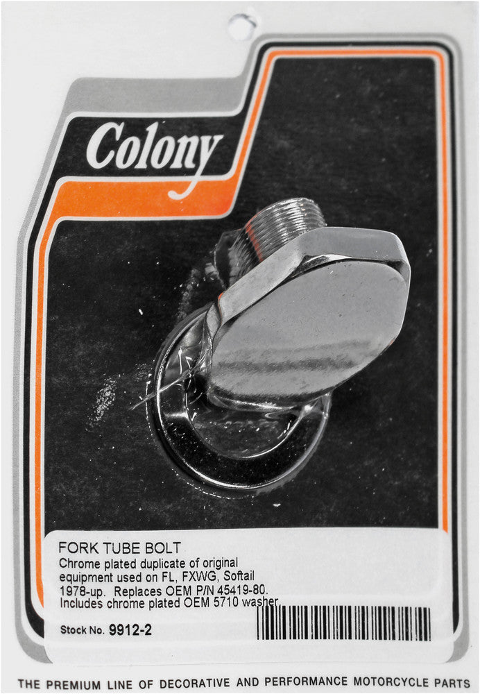 Colony Machine 830-1198 9912-2 FORK TUBE BOLT WASHERS BIG TWIN 78-17