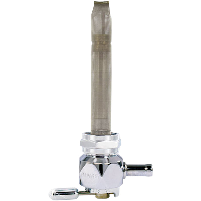 PINGEL DS-390253 4311-CD Power-Flo Fuel Valve - Hex Fuel Valve - Diamond Chrome - 22 mm