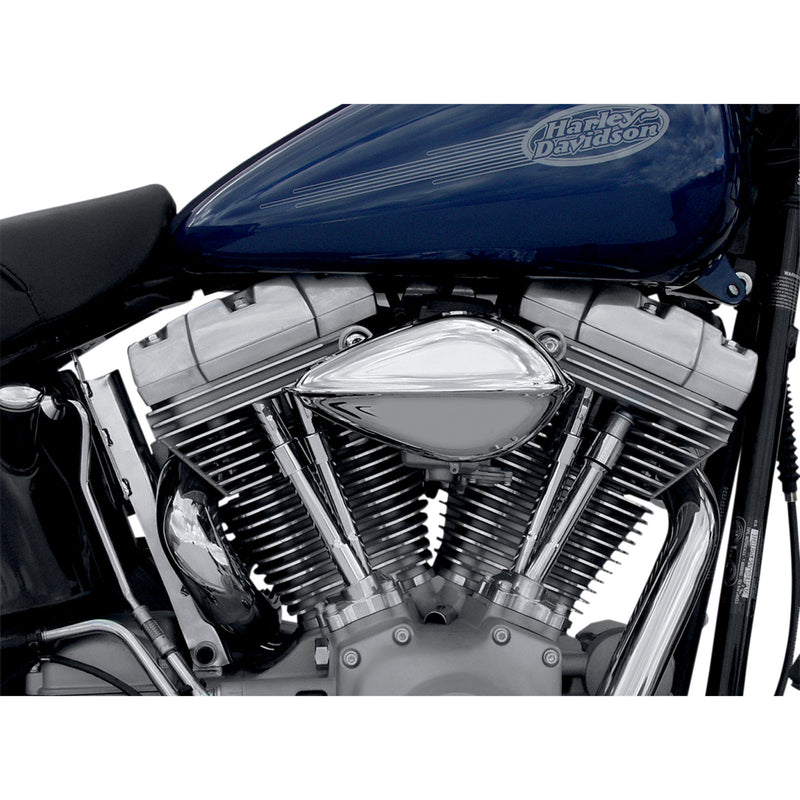Paughco Teardrop Ribbed Air Cleaner - 701-201 For Harley Motorcycles 1990-2017