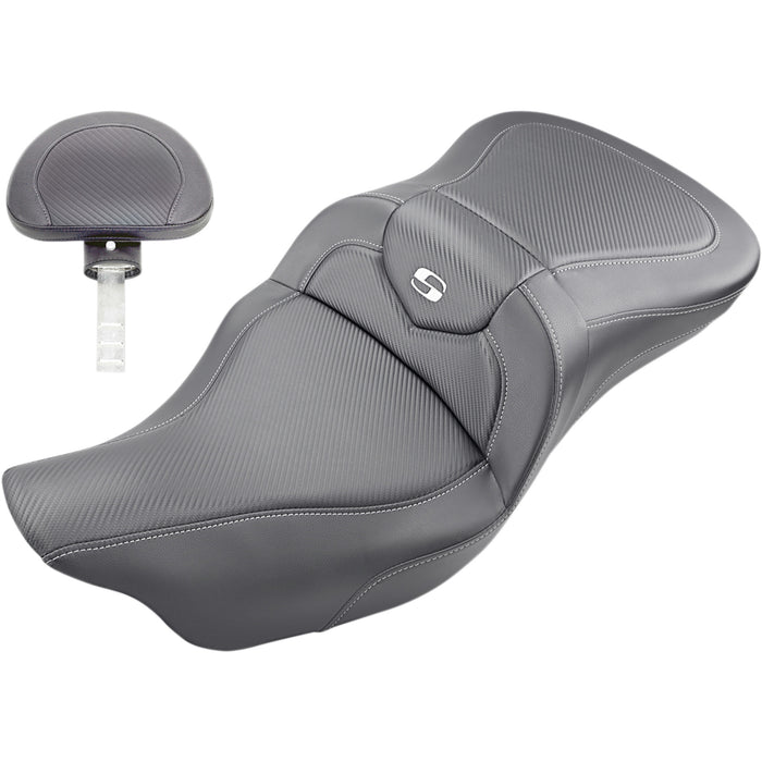 SADDLEMEN  0801-1191 808-07B-186BR Extended Reach Roadsofa Seat - Carbon Fiber - Backrest