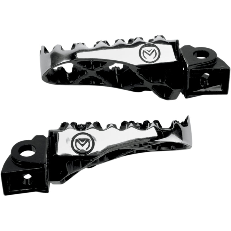 Moose Offroad Hybrid Footpegs - STKXM-5B For Kawasaki Dirt Bikes 1998-2025 | Suzuki RM 100 2003-2004