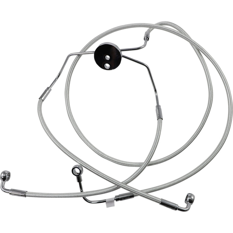 Magnum Shielding Designer Series Front Lower Brake Line Kit Sterling Chromite II - 37010 For Harley Touring 2008-2013