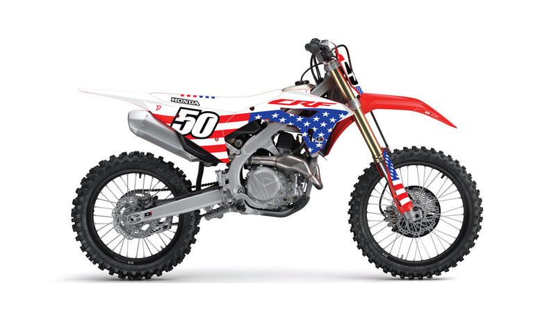D-Cor Comp Kit USA Honda CRF250R/450R WHT BG - 20-10-301 For KTM Dirt Bikes 2025 | Honda CRF250R / CRF450R 2025