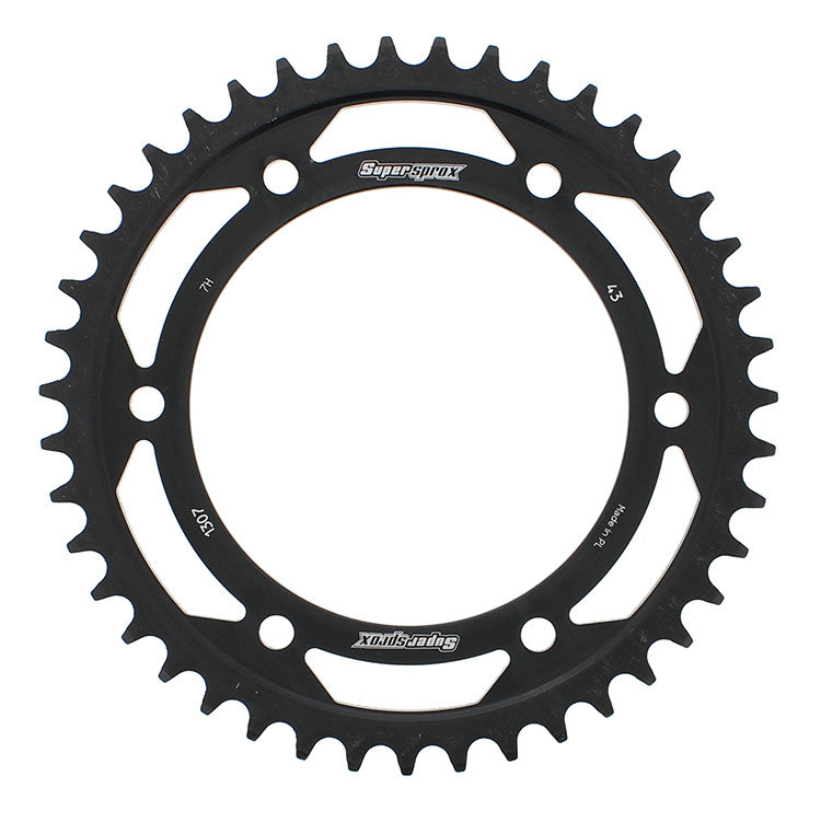 Supersprox Rear Sprocket Steel 43T-525 Black - RFE-1307-43-BLK Honda CBR600F F4I / CBR600F4i / CBR600RR 2001-2016