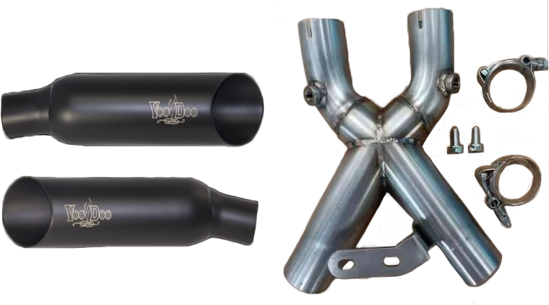 Voodoo Shorty Dual Muffler Black Busa - VEBUSAM2CDB Suzuki 1300R Hayabusa 2021-2023
