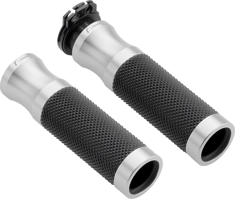Rizoma Grips Sport 22MM Silver - GR205A For Honda CBR650R 2023 | Kawasaki 650 2023 | Moto Guzzi Stone 2023