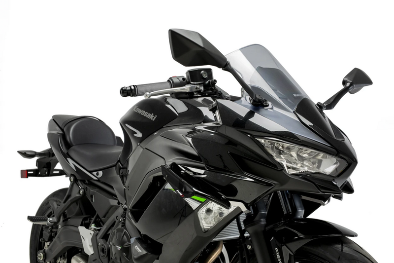 Puig Hi-Tech Parts Sport Side Spoilers Black - 3882N Kawasaki Ninja 650 2020-2025