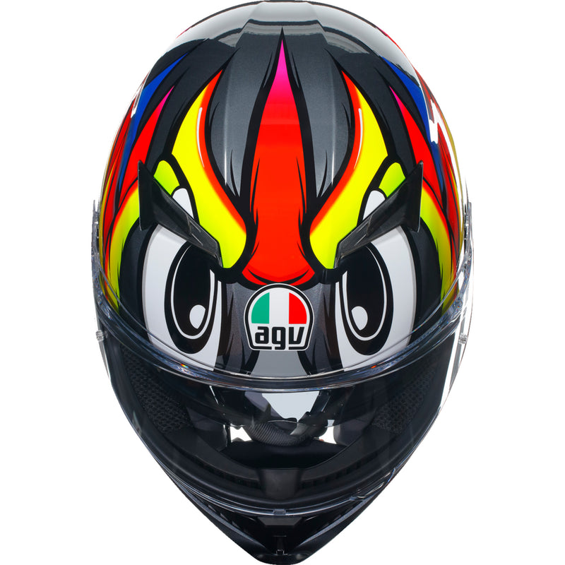AGV 0101-15512 21183810040122X K3 Birdy 2.0 Helmet K3 Helmet - Birdy 2.0 - Gray/Yellow/Red - 2XL