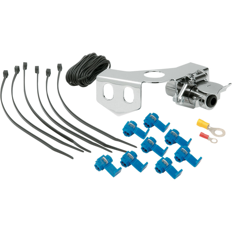Drag Specialties Hitch Wiring Receptacle - DS-720558 For Harley Motorcycles 1980-2011
