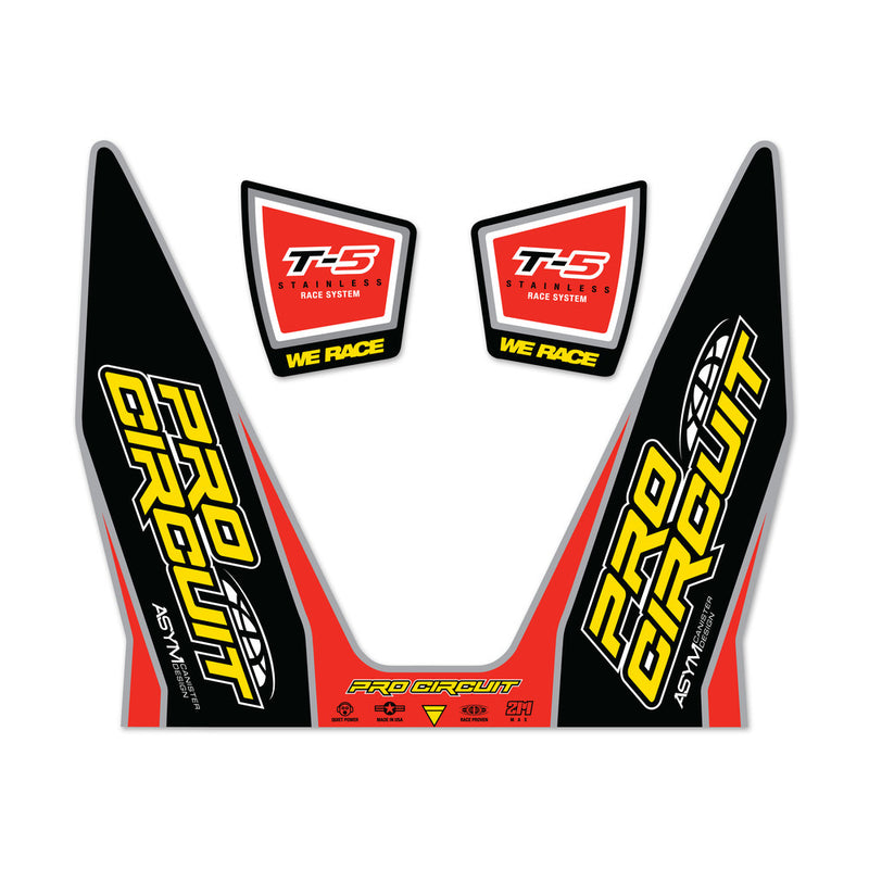 Pro Circuit 794-9045 DC12T5 T-5 DECALS REPLACEMENT MUFFLER STICKERS
