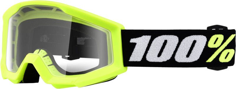 100% Strata Mini Goggle Yellow Clear Lens - 50033-00006