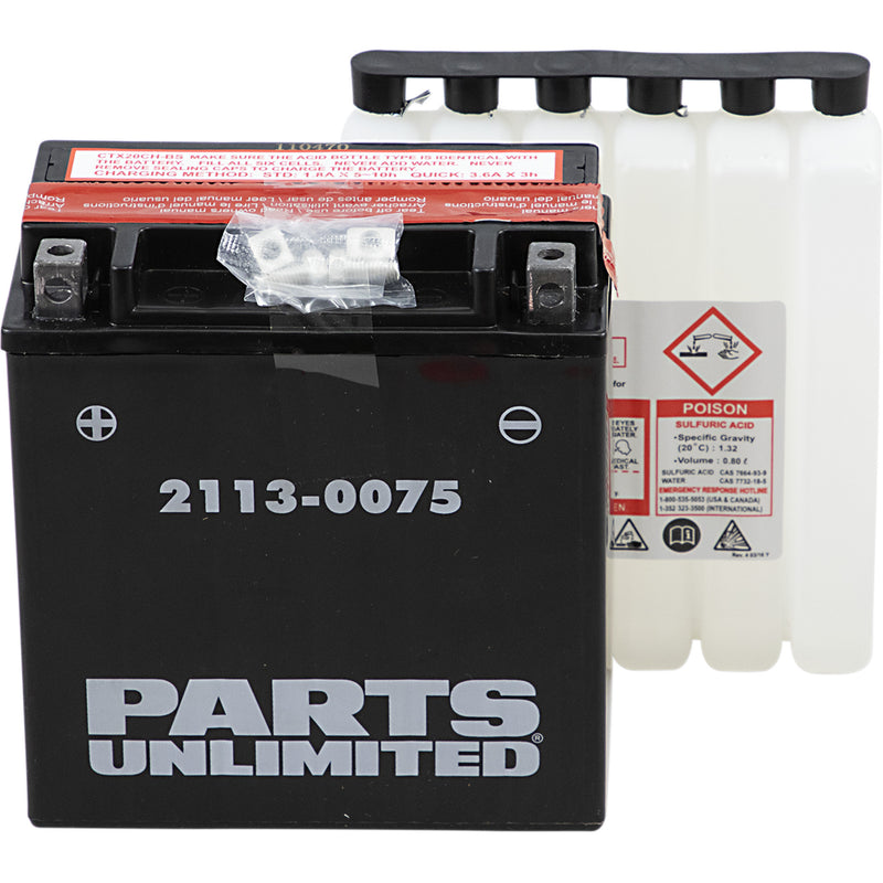 Parts Unlimited Battery - 2113-0075 For Polaris Snowmobiles 2010-2022 | Kawasaki Motorcycles 1992-2022