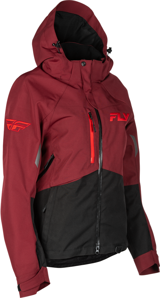Fly Racing 470-52113X 470-52113X WOMEN'S CARBON JACKET MERLOT/RED 3X
