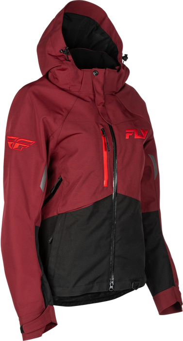 Fly Racing 470-5211XS 470-5211XS WOMEN'S CARBON JACKET MERLOT/RED XS