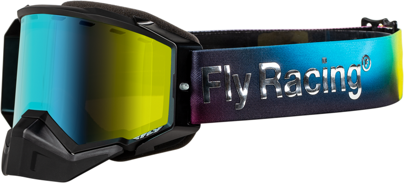 Fly Racing 37-4103 FLB-24ZP4 ZONE ELITE SNOW GOGGLE LEGACY W/ AMBER MIRROR/PLRZD SMK LENS