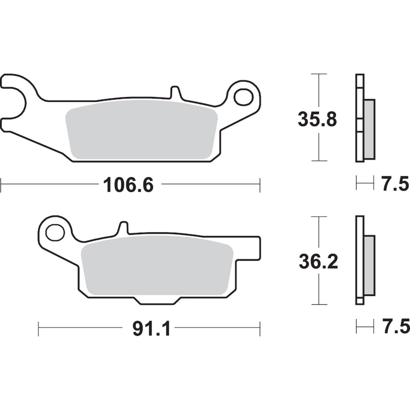 SBS 1721-1671 849SI SI Offroad Sintered Brake Pads Off-Road Sintered Brake Pads - Yamaha
