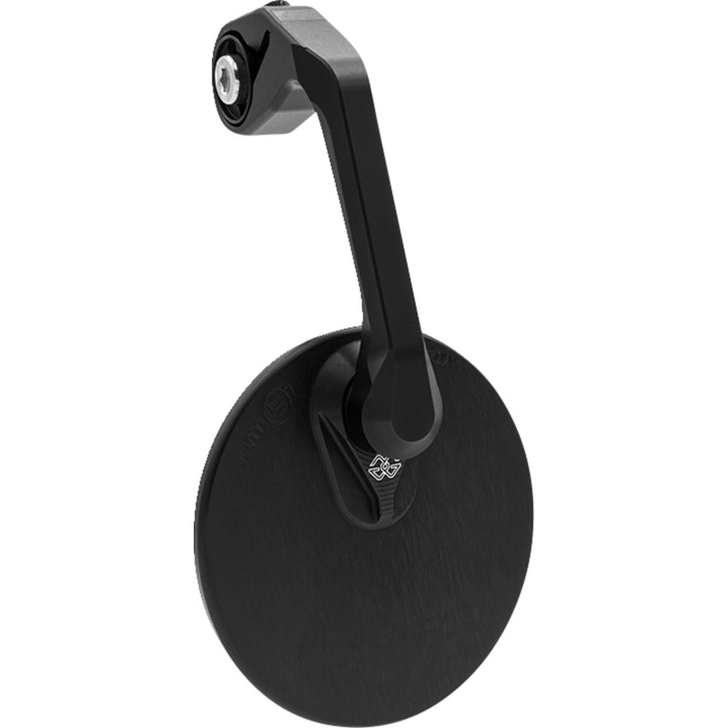 Gilles Tooling Moon Handlebar End Mirror Moon Side View Round Black Right Left Each - M04-02-BD BMW Motorcycles 2009-2025