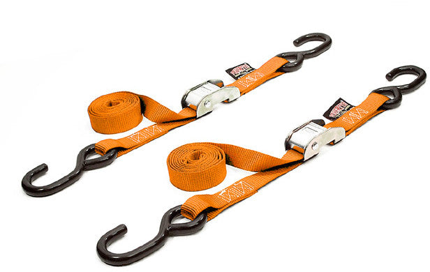 Powertye TIE-Down CAM S-Hook 1"X5.5' Orange Pair - 22269