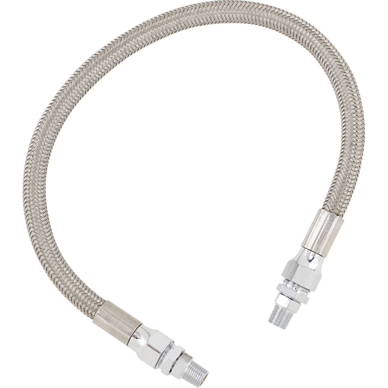 DRAG SPECIALTIES 0711-0051 Universal Stainless Steel Braided Oil Line Universal Oil Line - Stainless Steel - 16"