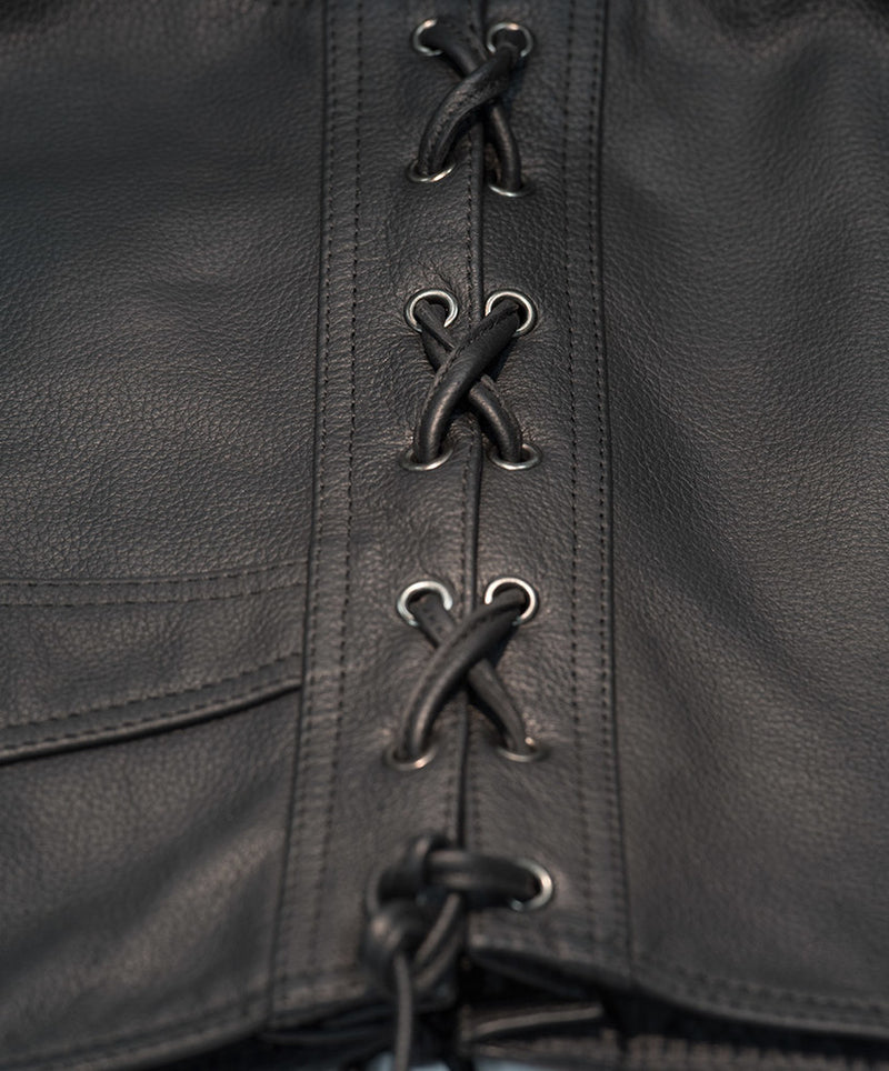 Adjustable lacing on Six Shooter Vest