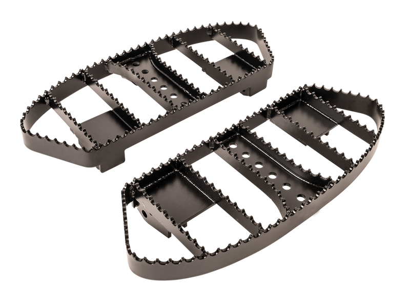 Burly Brand MX Style Floorboards Black - B13-1050B For Harley Motorcycles 1985-2026