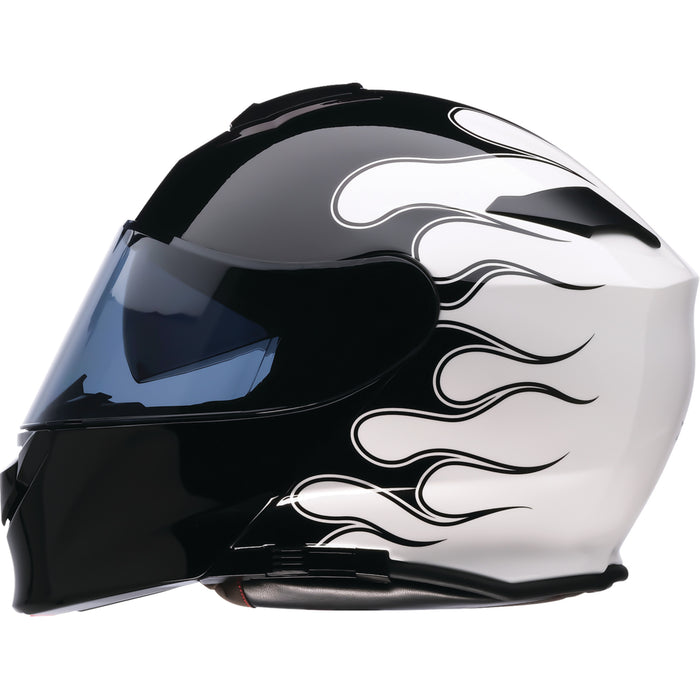 Z1R Solaris 2.0 Flame Modular Helmet - Black/White