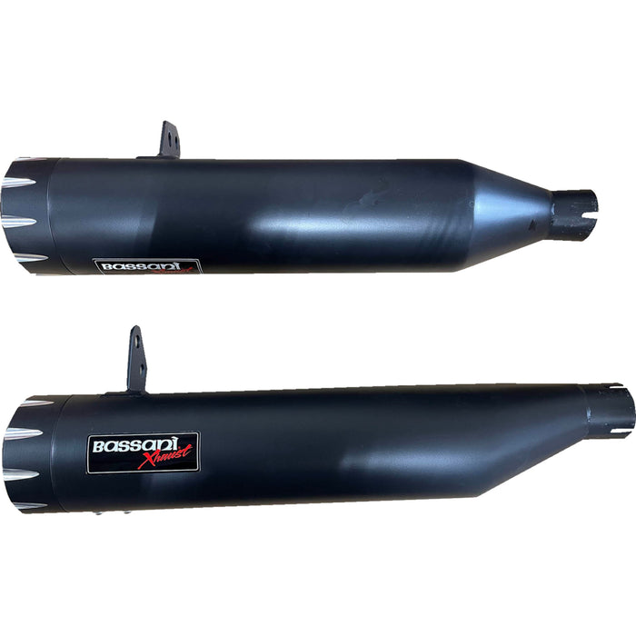 BASSANI XHAUST 1811-4470 8CH17B 4" Slip-On Mufflers black