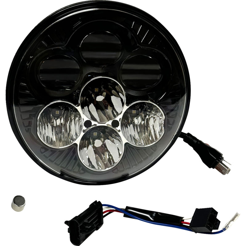 Custom Dynamics Shark Demon™ Headlight - SD2-7-14 For Harley Touring 2014-2025