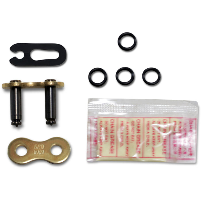 DID 1225-0567 FJ520VX3G 520 VX3 Professional O-Ring Connecting Link 520 VX3 - Professional O-Ring Connecting Link - Clip - Gold