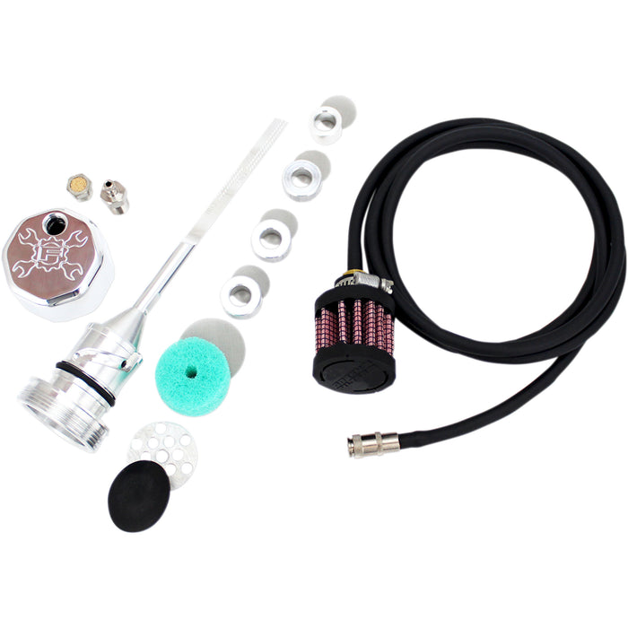 FEULING OIL PUMP CORP. 0710-0261 3085 Vented Dipstick - Polished - M8 Softail