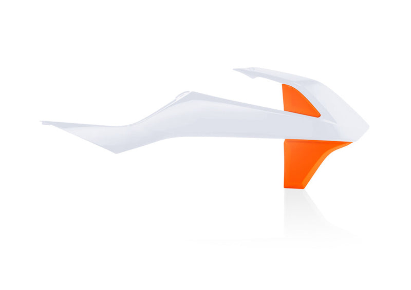 Acerbis Radiator Shroud White Orange - 2685965412 KTM 85 (17/14) 2018-2024