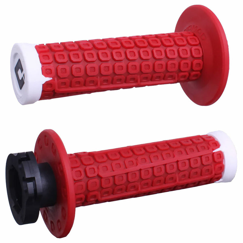 Odi 206-0034 H36NDRW NOMAD LOCK-ON OFF-ROAD GRIP W/D30 RED/WHITE/SILVER