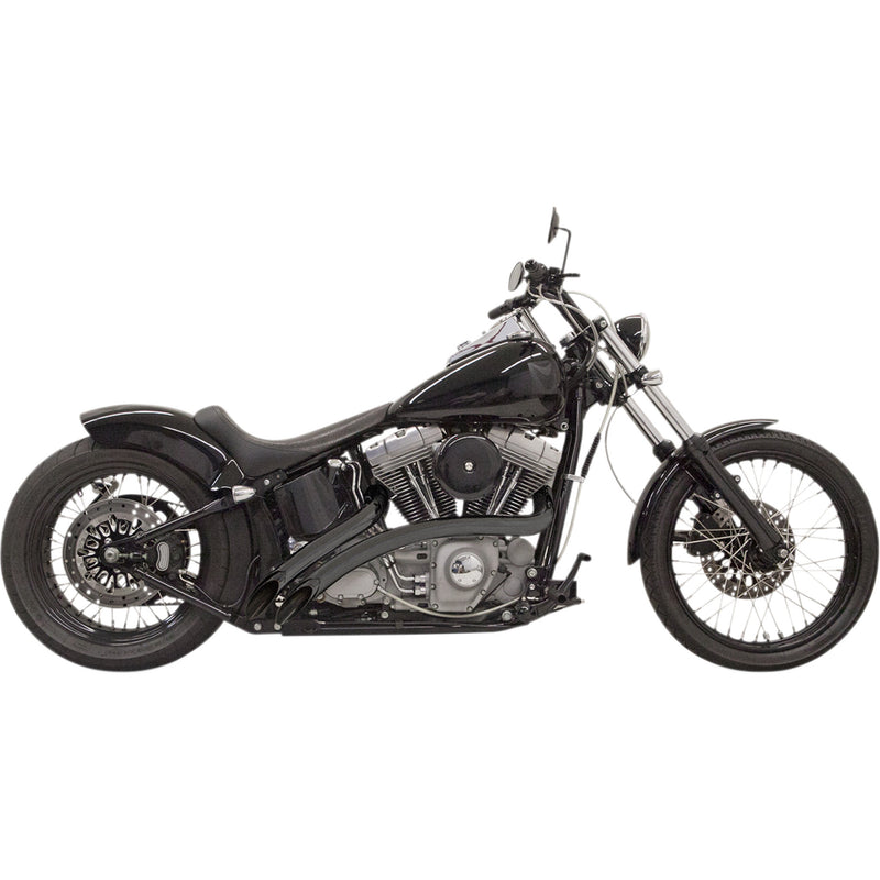 Bassani Xhaust Radius Sweeper 2-Into-2 Exhaust System - 1SD1FB For Harley 1986-2017