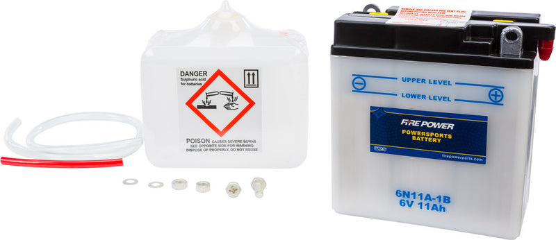 Fire Power 490-2062 6N11A-1B BATTERY W/ACID 6N11A-1B 6V
