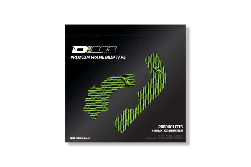 D'cor Visuals D-Cor Frame Grip Guard Decal Green - 16-20-100 Kawasaki Dirt Bikes 2014-2024