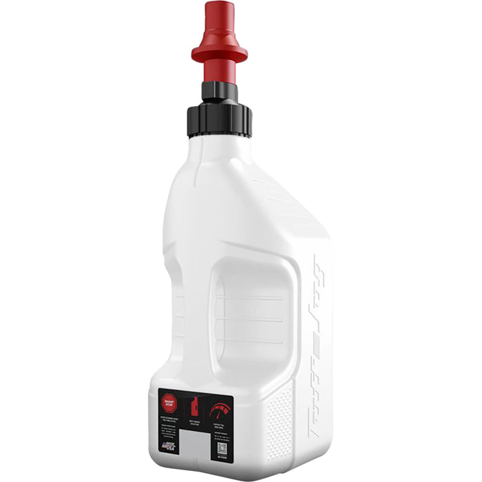 TUFF JUG 3850-0671 WURRVS10 Tuff Jug Container with Ripper Cap Tuff Jug - Container - with View Strip/Ripper Cap - White - 2.7 US gal