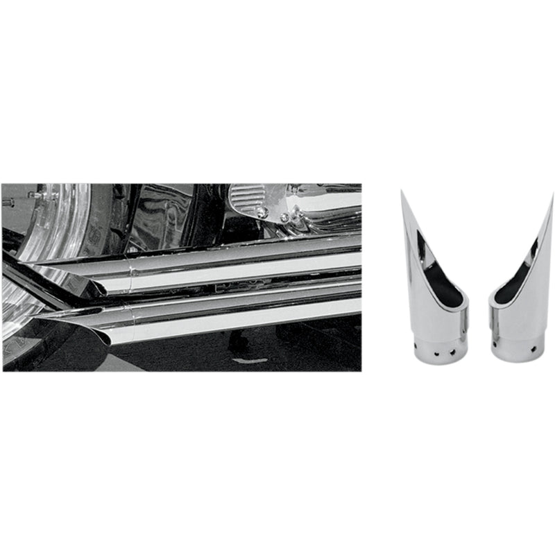 BARON 1812-0170 BA-1100-01 Family Jewel Exhaust Tip chrome - scalloped