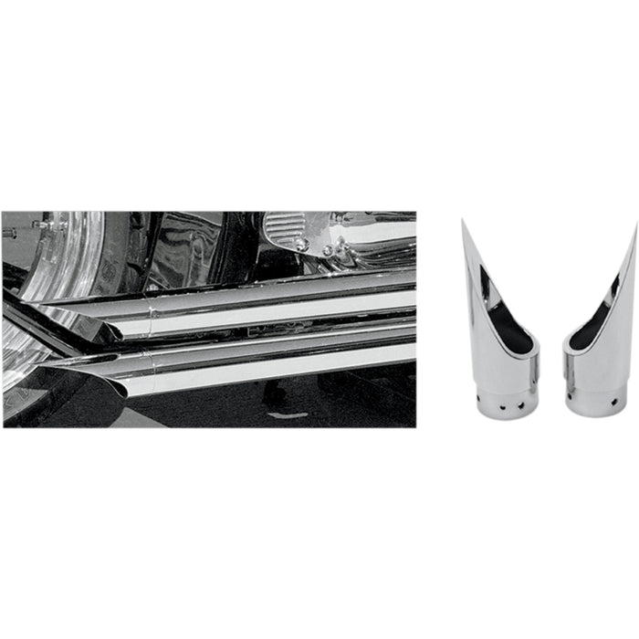 BARON 1812-0170 BA-1100-01 Family Jewel Exhaust Tip chrome - scalloped