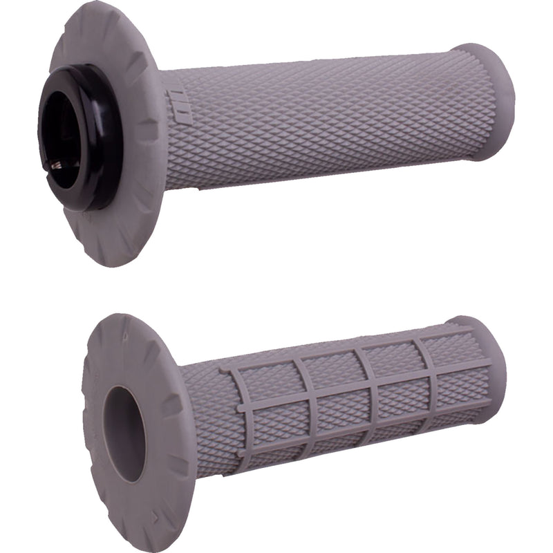 ODI 0630-3314 H21UHWG Universal Lock-On Half Waffle Grips gray/silver