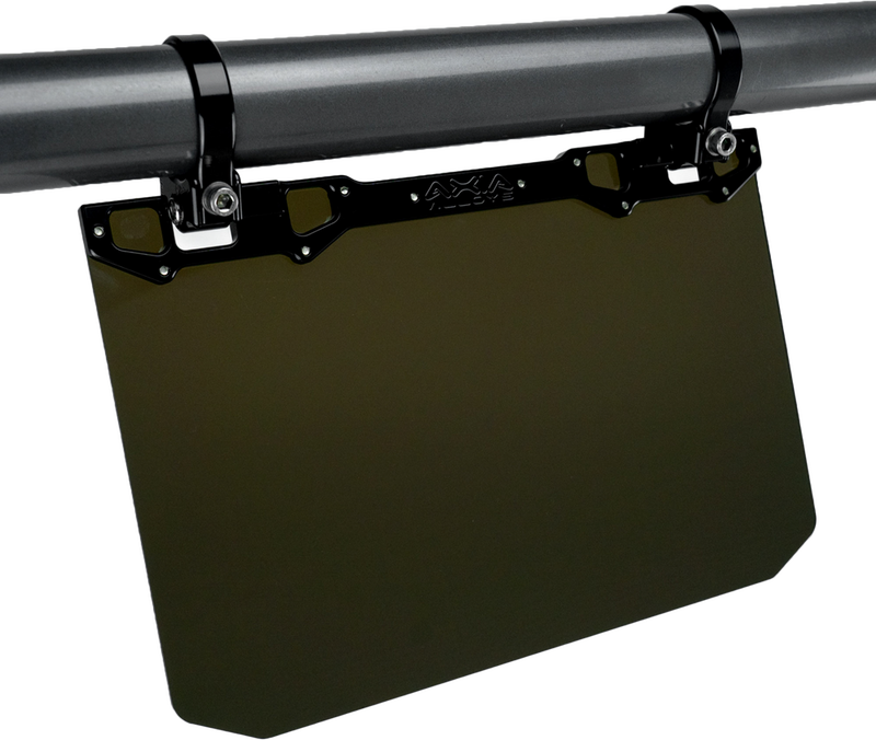 Axia 12-9512 MODNDSVT-BK 12" X 8" NARROW MOUNT SUN VISO W/TINTED SHIELD- BLACK