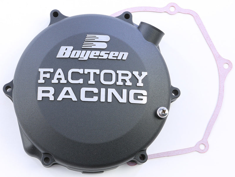 Boyesen Factory Racing Clutch Cover Black - CC-26B Suzuki RMZ 450 2005-2007
