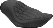 Mustang Motorcycle 76728 Mustang 04-21 Harley Sportster Wide Tripper Solo Seat Diamond Stitch - Black - Photo - Primary