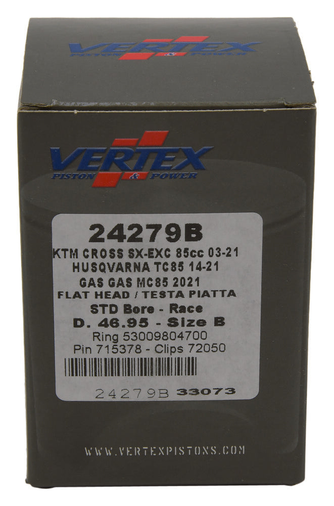 Vertex Piston Kit Cast Race 46.95/Standard - 24279B For KTM SX 85 2009-2024 | Husqvarna 17/14 2014-2024
