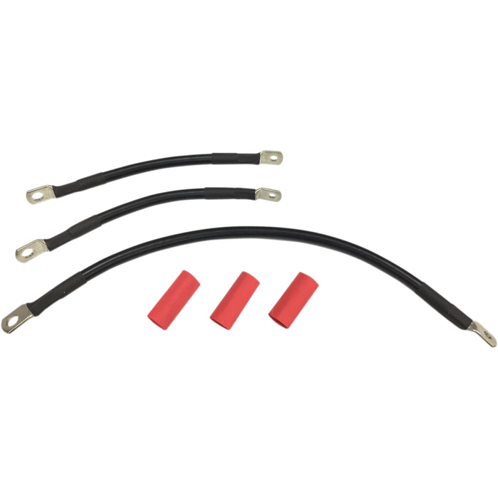 DRAG SPECIALTIES 2113-0664 Battery Cable Set black  - '91-'93 dyna