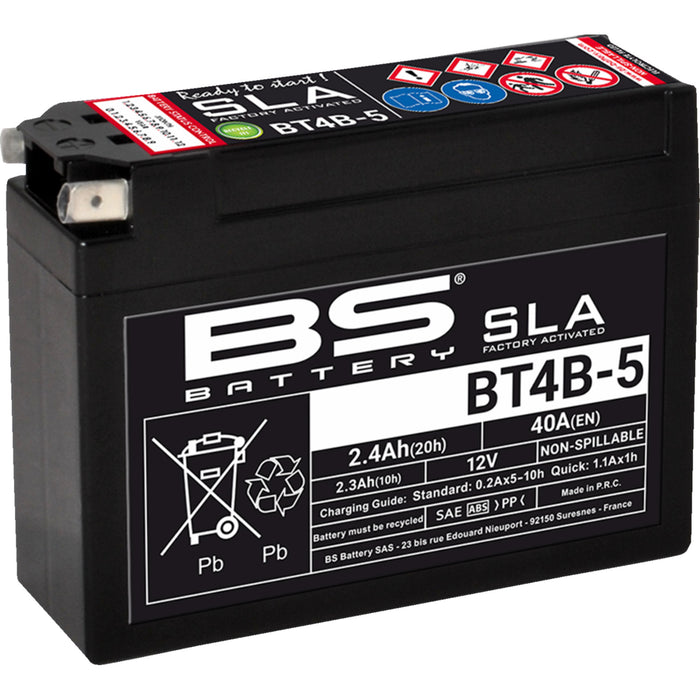 BS BATTERY 2113-0754 300756 SLA Factory- Activated AGM Maintenance-Free Battery Battery - BT4B-5 (YT)