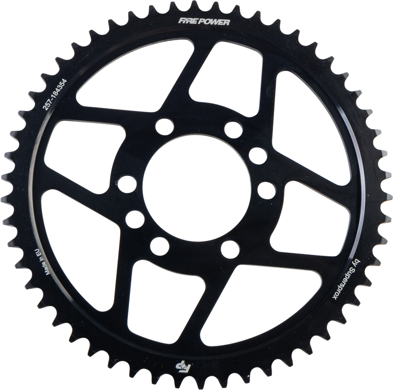 Fire Power 257-184354 FPS-1843-54-BLK REAR SPROCKET STEEL 54T BLK